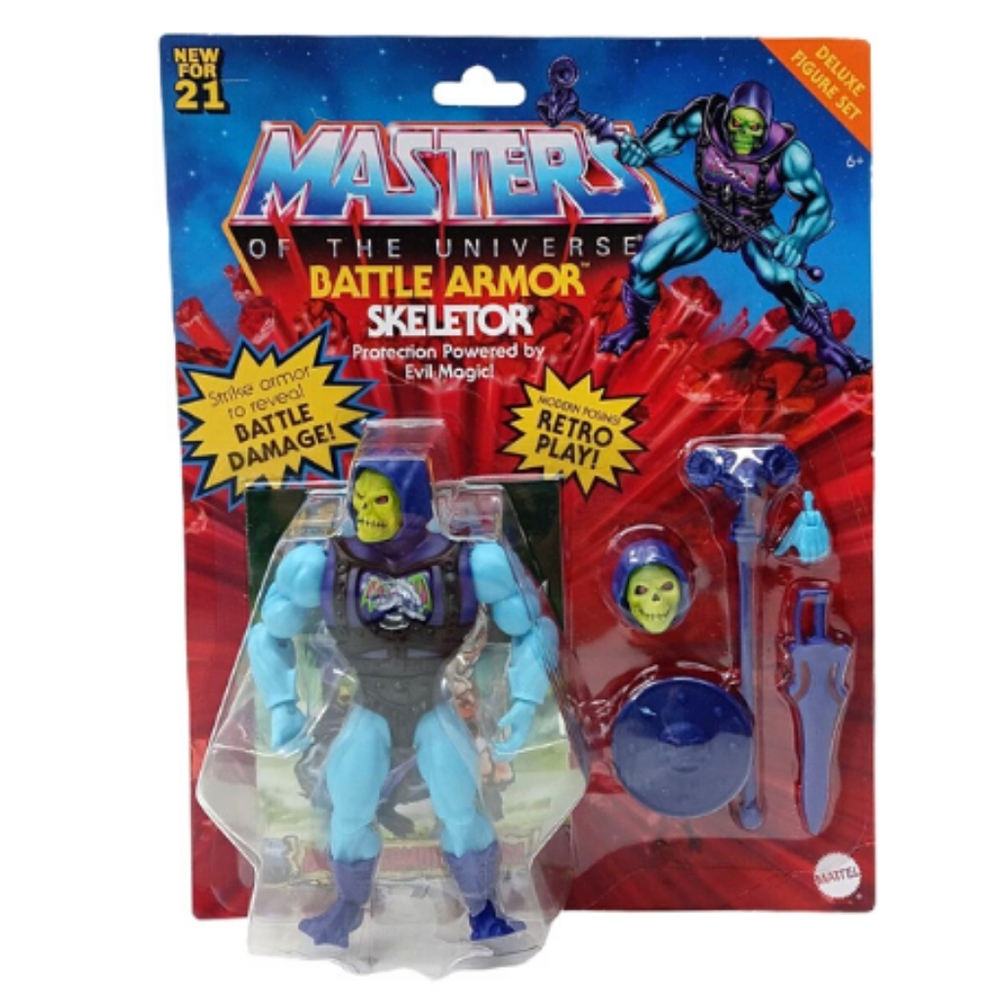 Masters of the Universe Origins Battle Armor Skeletor Deluxe Action Figure New